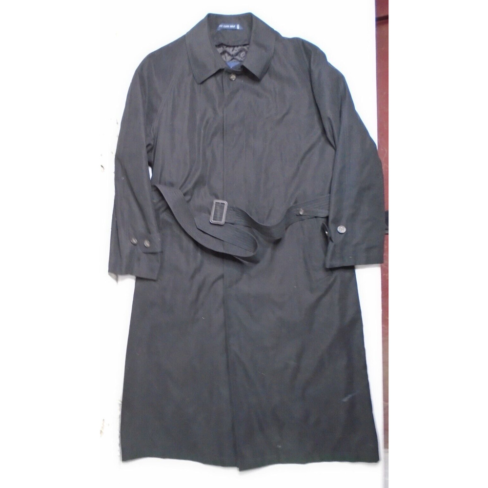 Ralph Ralph Lauren men's 40R Black Rain Jacket Lined trench coat overcoat